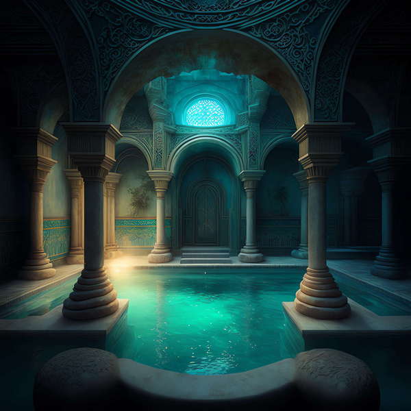 彩虹色泳池Midjourney灵感图库-_设计智库－全球设计案例智能库_OJBKAI.COM-全球设计案例智能库_OJBKAI.COM设计智库