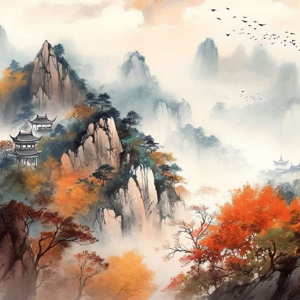 图片[27]-全球设计案例智能库_OJBKAI.COM庭林楼阁山水意境图Midjourney灵感图库-_设计智库－全球设计案例智能库_OJBKAI.COM-全球设计案例智能库_OJBKAI.COM设计智库