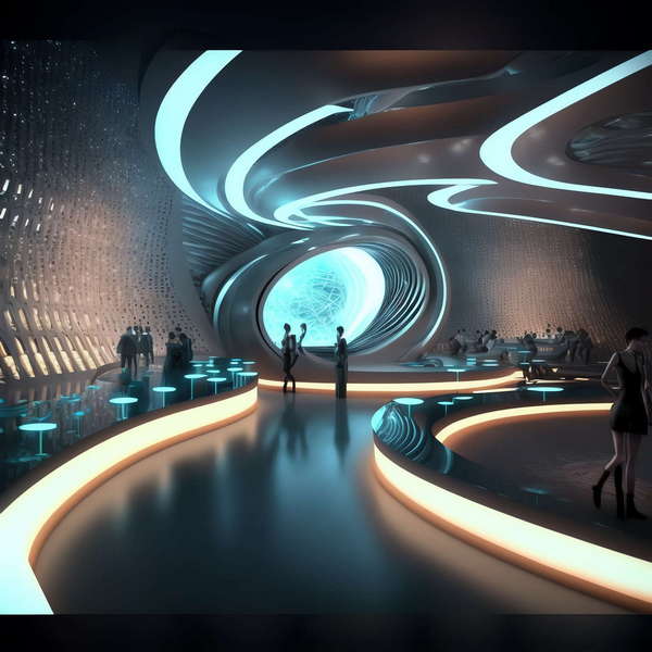 曲线造型光影空间_Midjourney灵感图库-_设计智库－全球设计案例智能库_OJBKAI.COM-全球设计案例智能库_OJBKAI.COM设计智库