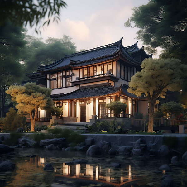 图片[11]-全球设计案例智能库_OJBKAI.COM中式别墅外观Midjourney灵感图库-_设计智库－全球设计案例智能库_OJBKAI.COM-全球设计案例智能库_OJBKAI.COM设计智库