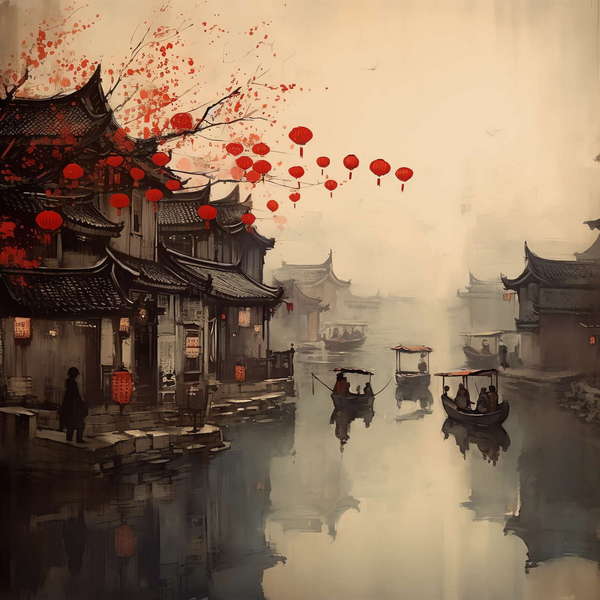 图片[18]-全球设计案例智能库_OJBKAI.COM庭林楼阁山水意境图Midjourney灵感图库-_设计智库－全球设计案例智能库_OJBKAI.COM-全球设计案例智能库_OJBKAI.COM设计智库