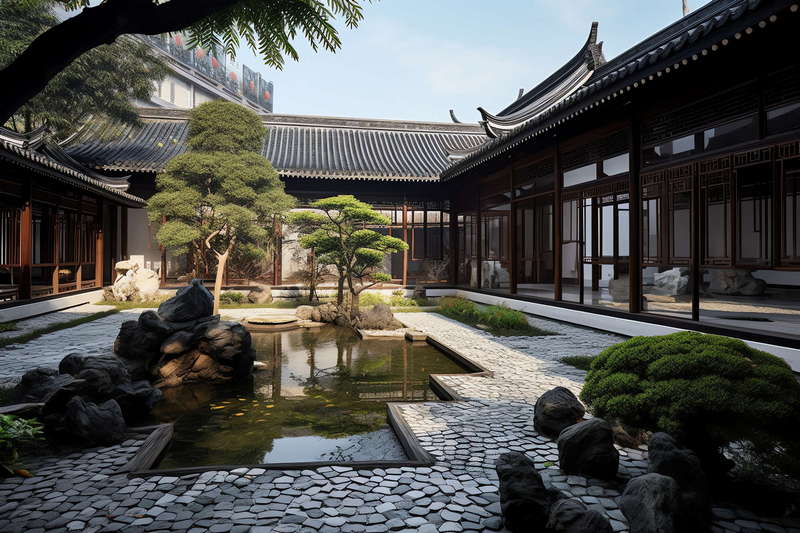 图片[20]-全球设计案例智能库_OJBKAI.COM新中式庭院景观Midjourney灵感图库-_设计智库－全球设计案例智能库_OJBKAI.COM-全球设计案例智能库_OJBKAI.COM设计智库