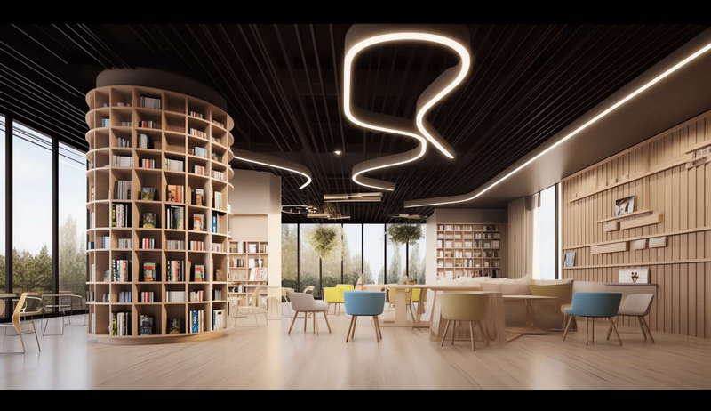 原木艺术图书馆书店Midjourney灵感图库-_设计智库－全球设计案例智能库_OJBKAI.COM-全球设计案例智能库_OJBKAI.COM设计智库