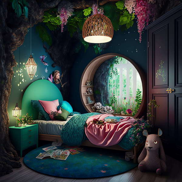 色彩梦幻女孩房3_Midjourney灵感图库-设计智库－全球设计案例智能库_OJBKAI.COM-全球设计案例智能库_OJBKAI.COM设计智库