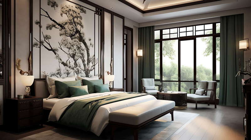 图片[17]-全球设计案例智能库_OJBKAI.COM新中式酒店客房Midjourney灵感图库-_设计智库－全球设计案例智能库_OJBKAI.COM-全球设计案例智能库_OJBKAI.COM设计智库