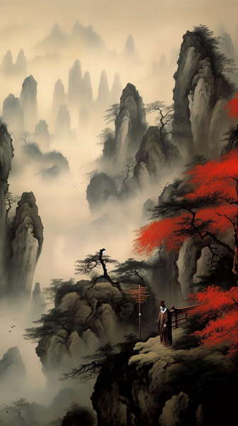 图片[14]-全球设计案例智能库_OJBKAI.COM庭林楼阁山水意境图Midjourney灵感图库-_设计智库－全球设计案例智能库_OJBKAI.COM-全球设计案例智能库_OJBKAI.COM设计智库