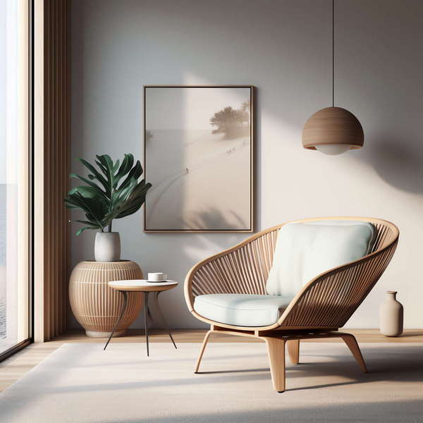 竹编田园风格休闲椅Midjourney灵感图库-_设计智库－全球设计案例智能库_OJBKAI.COM-全球设计案例智能库_OJBKAI.COM设计智库