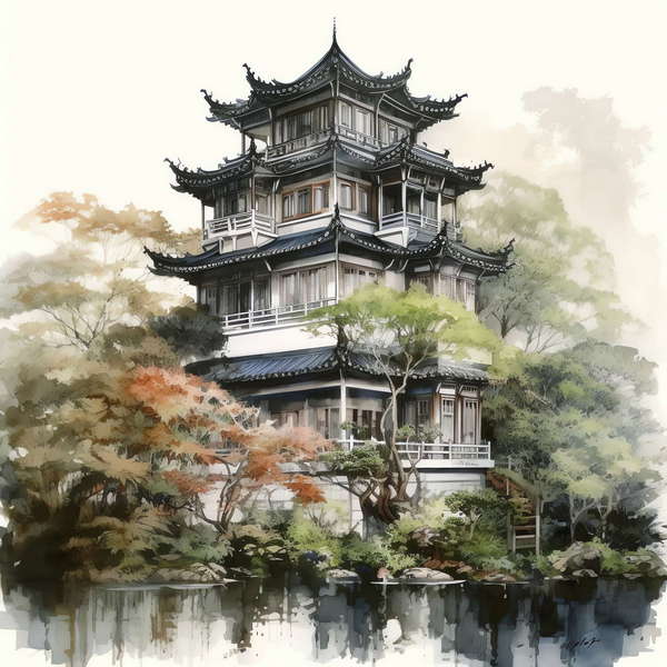 图片[32]-全球设计案例智能库_OJBKAI.COM庭林楼阁山水意境图Midjourney灵感图库-_设计智库－全球设计案例智能库_OJBKAI.COM-全球设计案例智能库_OJBKAI.COM设计智库