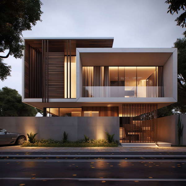 图片[22]-全球设计案例智能库_OJBKAI.COM现代极简别墅外观Midjourney灵感图库-_设计智库－全球设计案例智能库_OJBKAI.COM-全球设计案例智能库_OJBKAI.COM设计智库