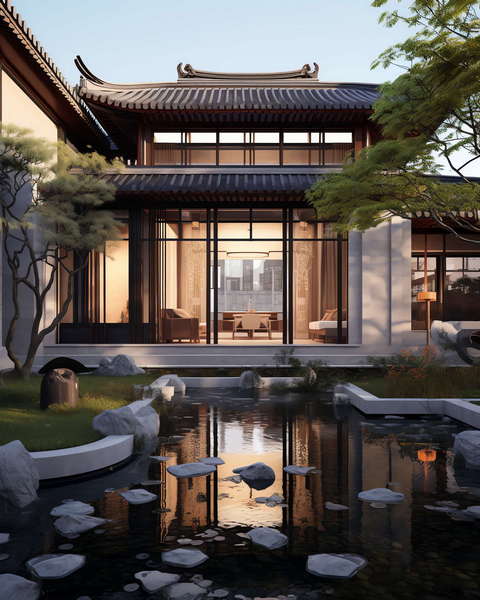 图片[7]-全球设计案例智能库_OJBKAI.COM中式别墅庭院Midjourney灵感图库-_设计智库－全球设计案例智能库_OJBKAI.COM-全球设计案例智能库_OJBKAI.COM设计智库