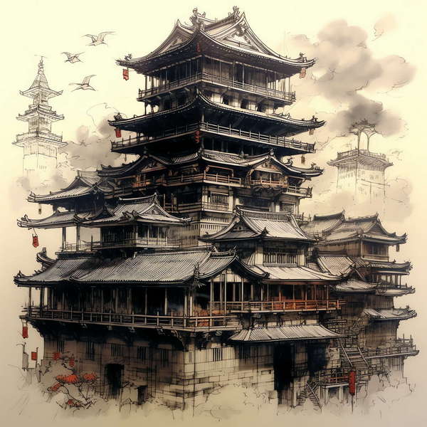 图片[31]-全球设计案例智能库_OJBKAI.COM中国古建草图Midjourney灵感图库-_设计智库－全球设计案例智能库_OJBKAI.COM-全球设计案例智能库_OJBKAI.COM设计智库