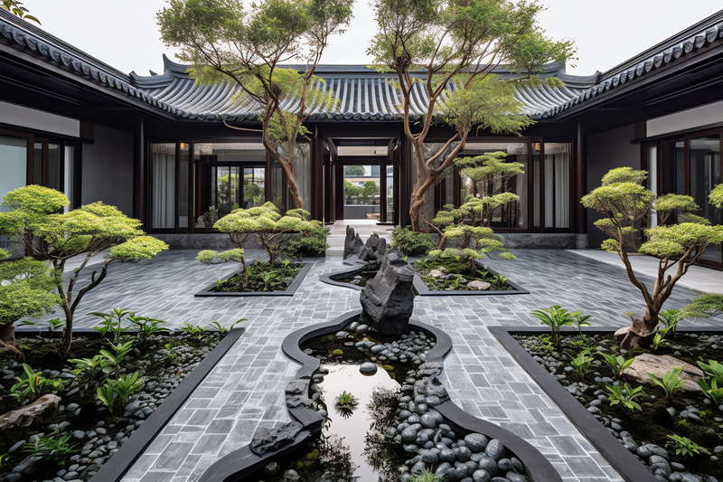 图片[19]-全球设计案例智能库_OJBKAI.COM新中式庭院景观Midjourney灵感图库-_设计智库－全球设计案例智能库_OJBKAI.COM-全球设计案例智能库_OJBKAI.COM设计智库