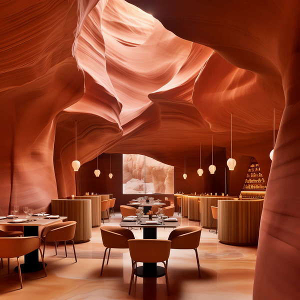 艺术风格酒店公区餐饮区Midjourney灵感图库-_设计智库－全球设计案例智能库_OJBKAI.COM-全球设计案例智能库_OJBKAI.COM设计智库