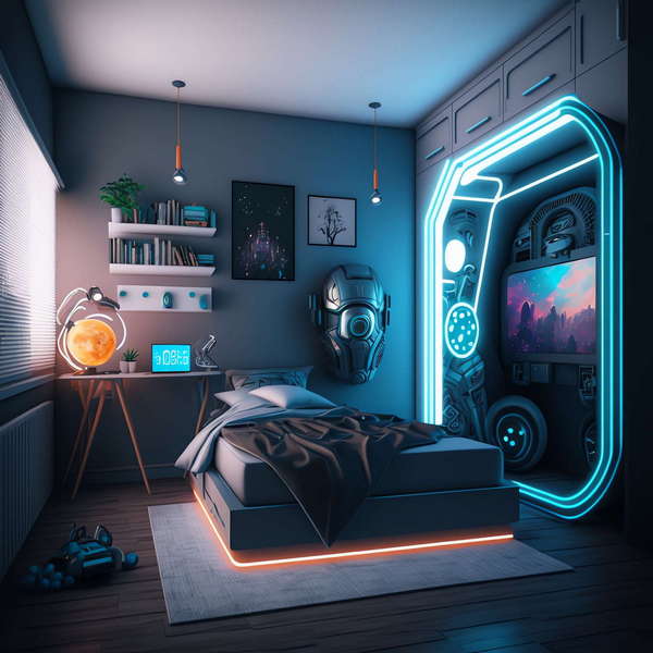 图片[10]-全球设计案例智能库_OJBKAI.COM赛博朋克风霓虹灯设计男孩房1_Midjourney灵感图库-_设计智库－全球设计案例智能库_OJBKAI.COM-全球设计案例智能库_OJBKAI.COM设计智库