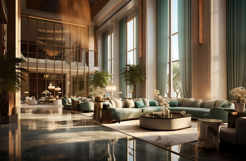 图片[17]-全球设计案例智能库_OJBKAI.COM新中式酒店大堂Midjourney灵感图库-_设计智库－全球设计案例智能库_OJBKAI.COM-全球设计案例智能库_OJBKAI.COM设计智库