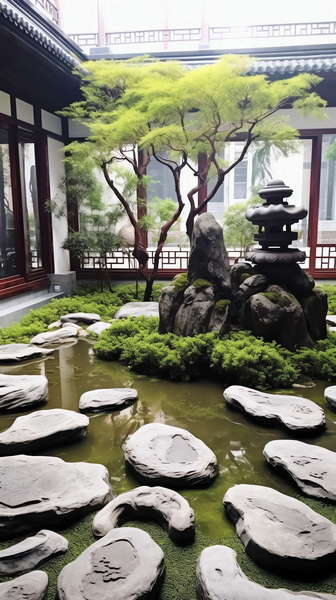 图片[12]-全球设计案例智能库_OJBKAI.COM新中式庭院景观Midjourney灵感图库-_设计智库－全球设计案例智能库_OJBKAI.COM-全球设计案例智能库_OJBKAI.COM设计智库