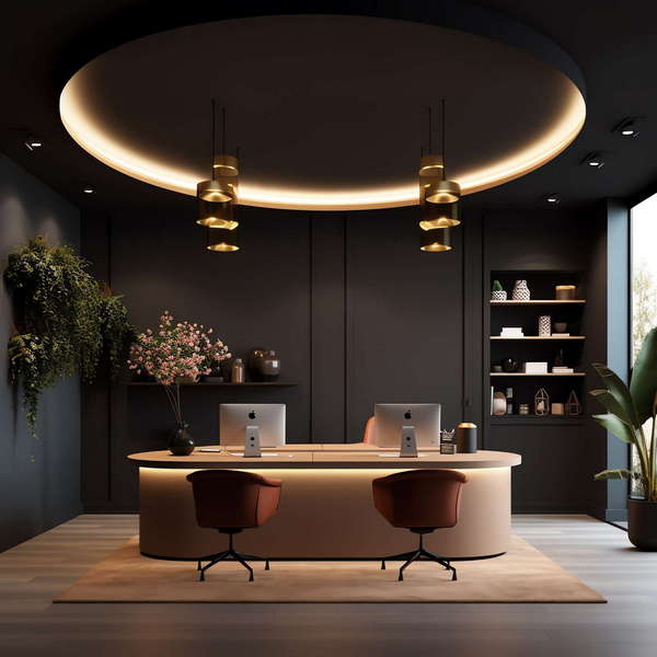 现代办公桌Midjourney灵感图库-_设计智库－全球设计案例智能库_OJBKAI.COM-全球设计案例智能库_OJBKAI.COM设计智库