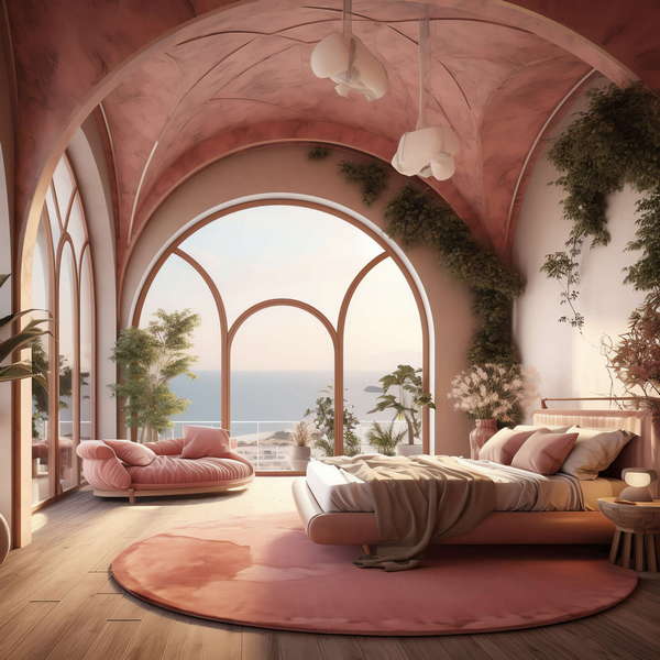 酒店民宿客房Midjourney灵感图库-_设计智库－全球设计案例智能库_OJBKAI.COM-全球设计案例智能库_OJBKAI.COM设计智库