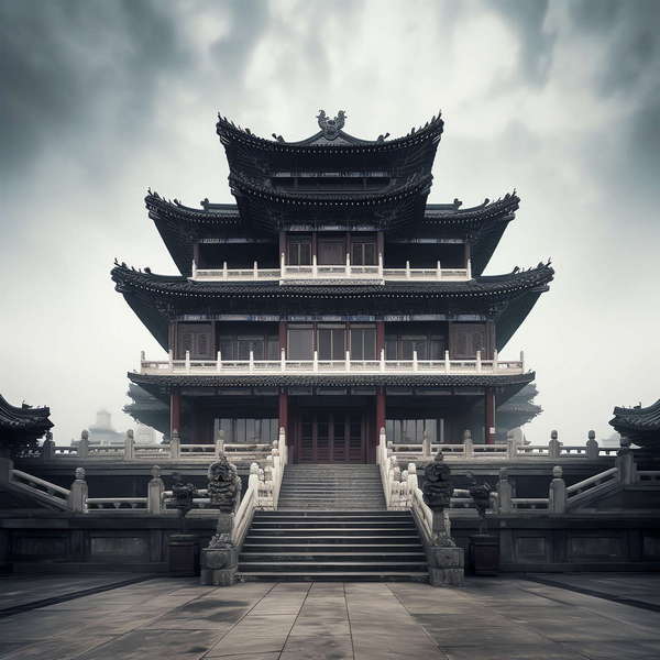 古建筑寺庙Midjourney灵感图库-_设计智库－全球设计案例智能库_OJBKAI.COM-全球设计案例智能库_OJBKAI.COM设计智库