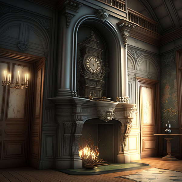 古典复古壁炉3_Midjourney灵感图库-设计智库－全球设计案例智能库_OJBKAI.COM-全球设计案例智能库_OJBKAI.COM设计智库