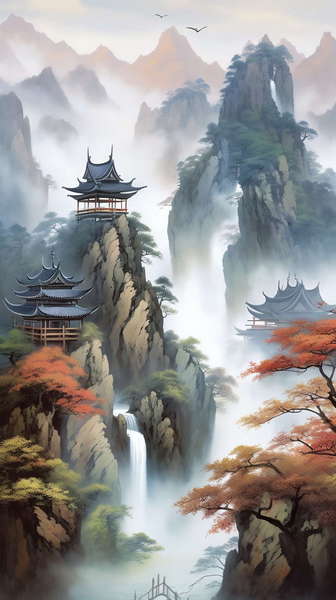 图片[38]-全球设计案例智能库_OJBKAI.COM庭林楼阁山水意境图Midjourney灵感图库-_设计智库－全球设计案例智能库_OJBKAI.COM-全球设计案例智能库_OJBKAI.COM设计智库