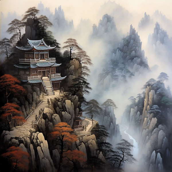 图片[16]-全球设计案例智能库_OJBKAI.COM庭林楼阁山水意境图Midjourney灵感图库-_设计智库－全球设计案例智能库_OJBKAI.COM-全球设计案例智能库_OJBKAI.COM设计智库