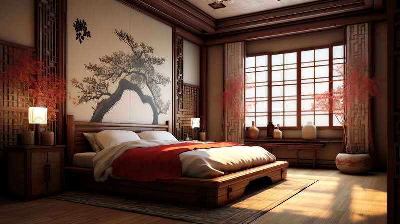 古典中式酒店客房Midjourney灵感图库-_设计智库－全球设计案例智能库_OJBKAI.COM-全球设计案例智能库_OJBKAI.COM设计智库