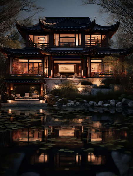 图片[31]-全球设计案例智能库_OJBKAI.COM中式别墅庭院Midjourney灵感图库-_设计智库－全球设计案例智能库_OJBKAI.COM-全球设计案例智能库_OJBKAI.COM设计智库