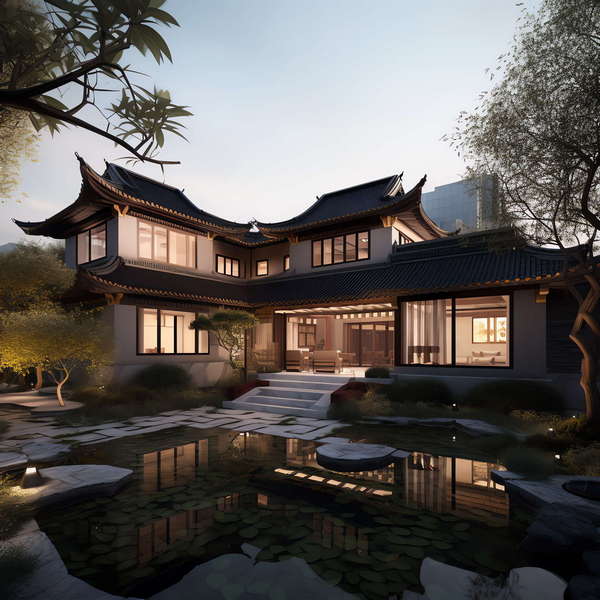 图片[22]-全球设计案例智能库_OJBKAI.COM中式别墅庭院Midjourney灵感图库-_设计智库－全球设计案例智能库_OJBKAI.COM-全球设计案例智能库_OJBKAI.COM设计智库