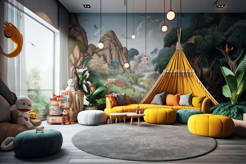 童趣色彩幼儿园早教中心Midjourney灵感图库-_设计智库－全球设计案例智能库_OJBKAI.COM-全球设计案例智能库_OJBKAI.COM设计智库