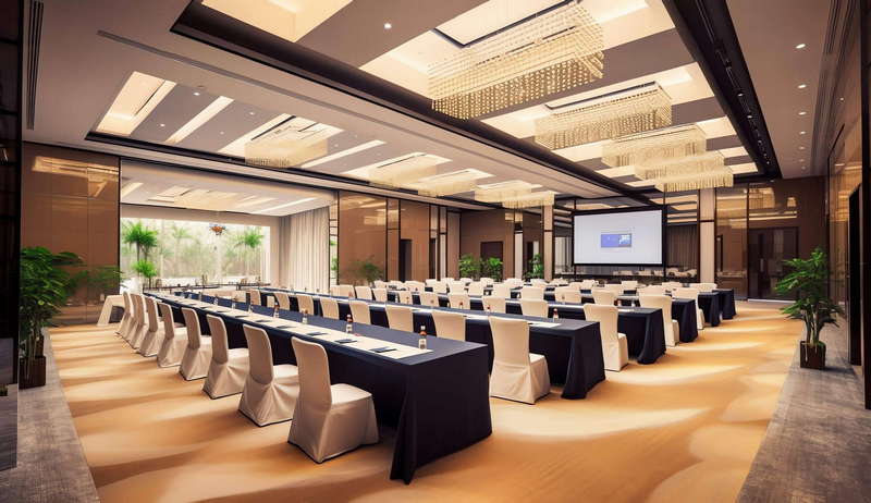 酒店会议厅Midjourney灵感图库-_设计智库－全球设计案例智能库_OJBKAI.COM-全球设计案例智能库_OJBKAI.COM设计智库