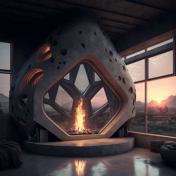 科幻风壁炉Midjourney灵感图库-_设计智库－全球设计案例智能库_OJBKAI.COM-全球设计案例智能库_OJBKAI.COM设计智库