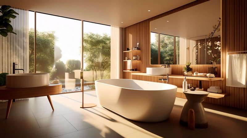 酒店客房浴室Midjourney灵感图库-_设计智库－全球设计案例智能库_OJBKAI.COM-全球设计案例智能库_OJBKAI.COM设计智库