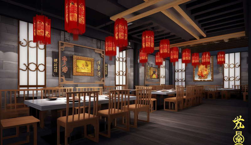 新中式餐饮空间Midjourney灵感图库-_设计智库-全球设计案例智能库_OJBKAI.COM-全球设计案例智能库_OJBKAI.COM设计智库